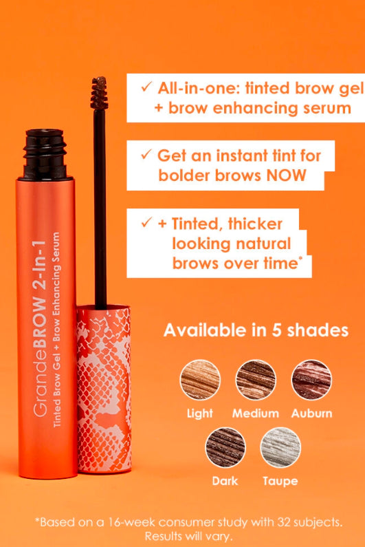 GrandeBROW 2-In-1 Tinted Brow Gel + Brow Enhancing Serum